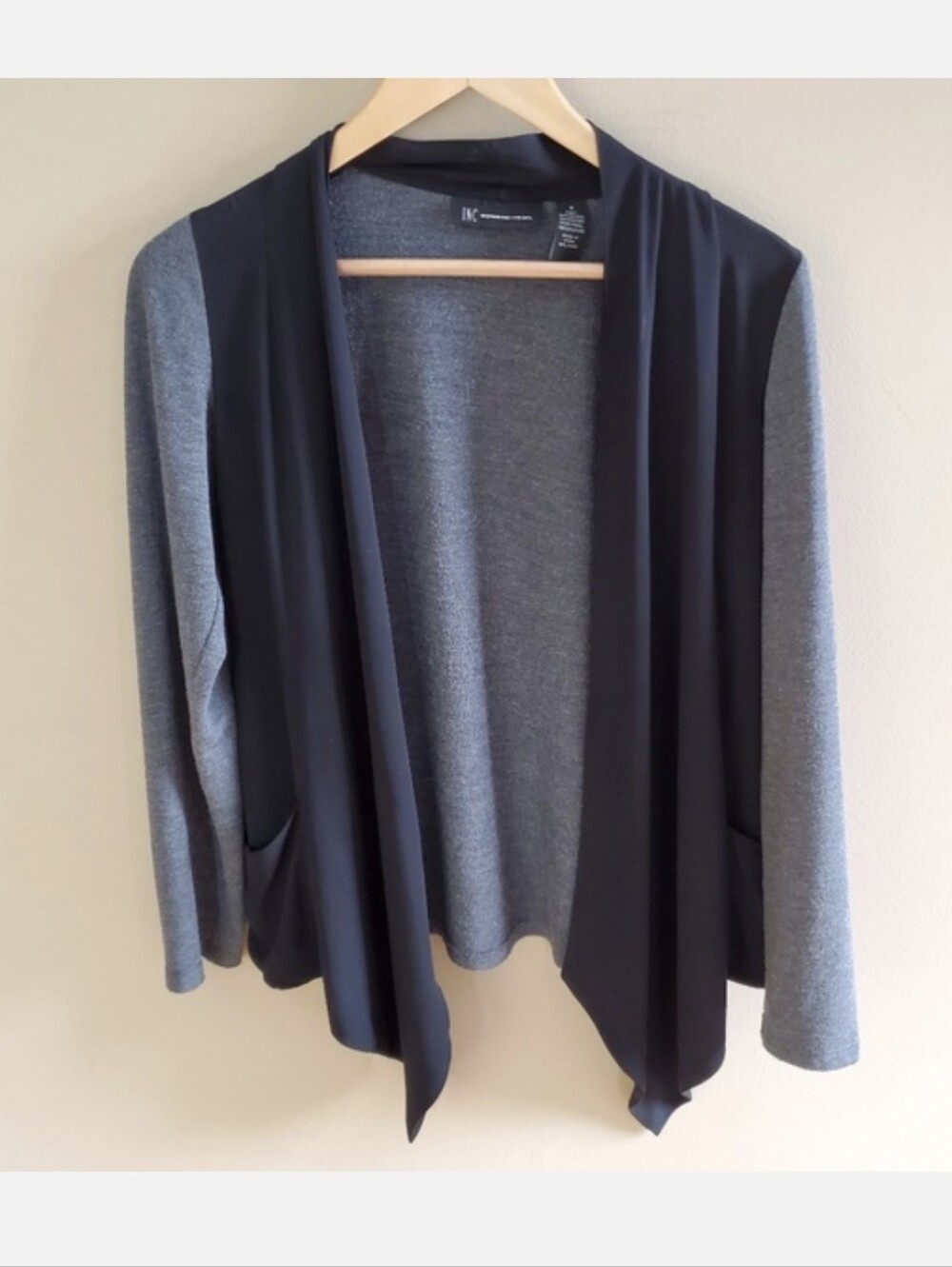 🐸 INC Color block Open Cardigan sz S